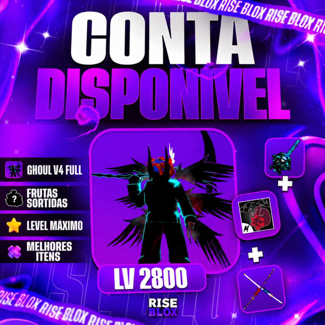 👻🩸 SANGUINE ART + GHOUL V4 FULL + GODHUMAN + CDK + SG + LEVEL 2800 (MAX)