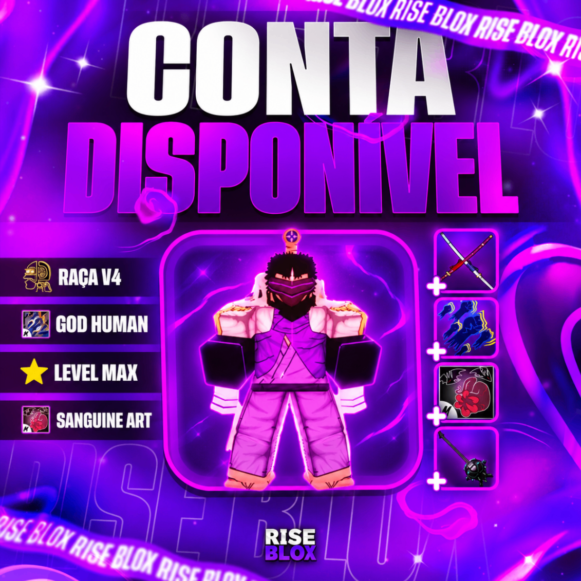 👊 LVMAX + 🤖 V4 FULL CYBORG + 🩸 SANGUINE ART + DOUGH V2 + CDK + SG + FRUTAS E ITENS ⭐🍎