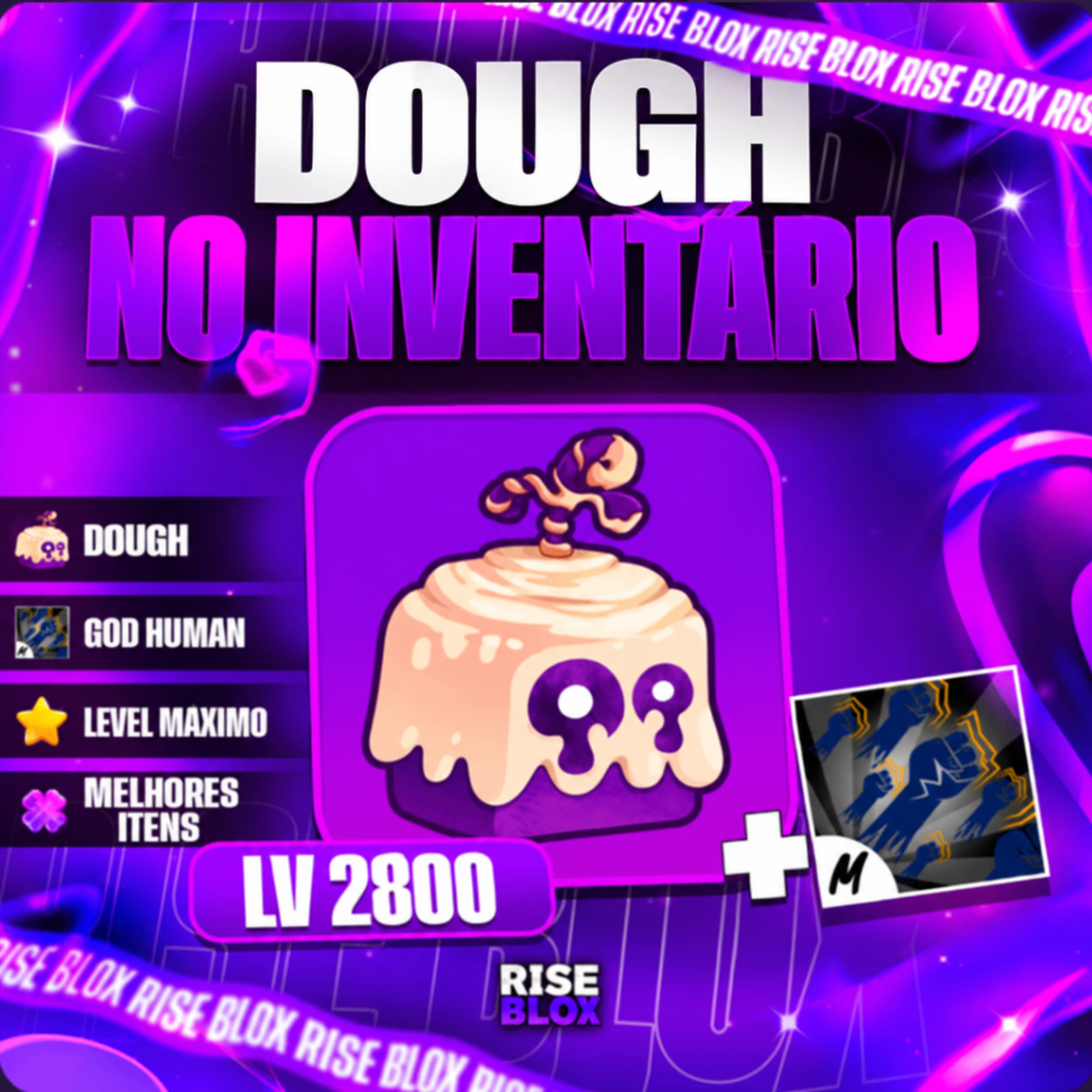 🍩 DOUGH NO INVENTARIO + LVMAX + GHM + FRUTAS E ITENS ⭐🍎