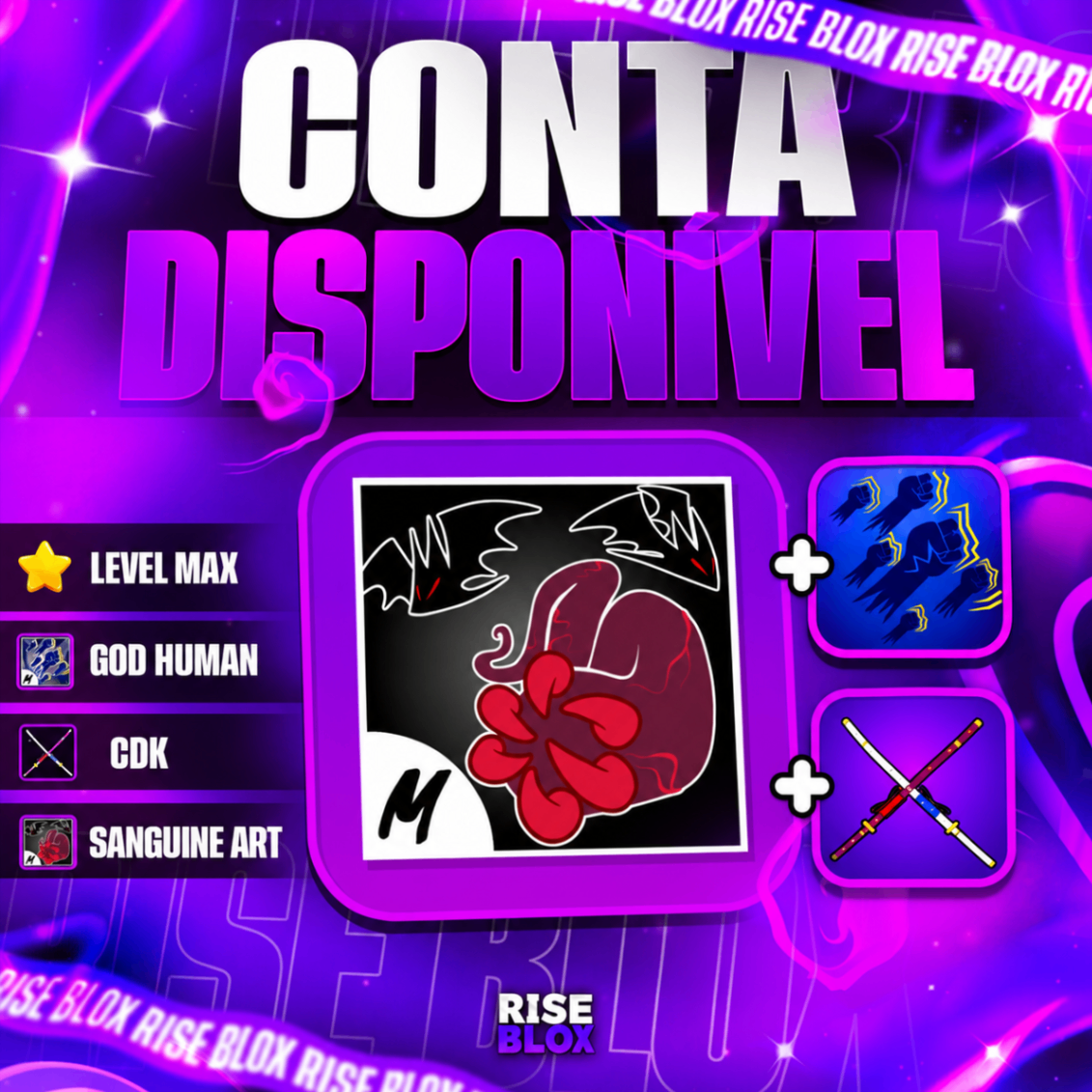 👊 LVMAX + ⚔️CDK + 🩸SANGUINE ART + FRUTAS E ITENS ⭐🍎
