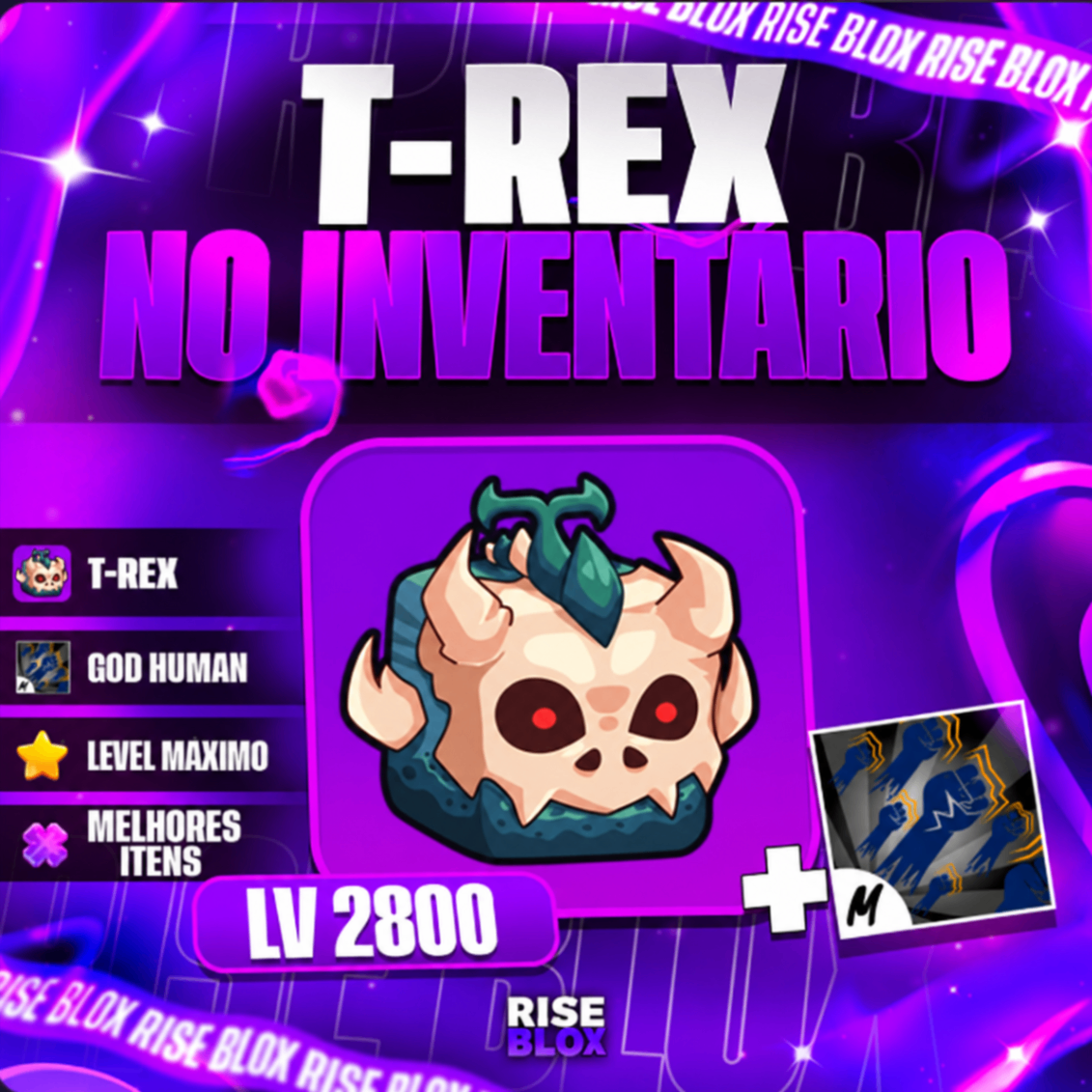 🦖 T-REX NO INVENTARIO + LVMAX + GHM + FRUTAS E ITENS ⭐🍎